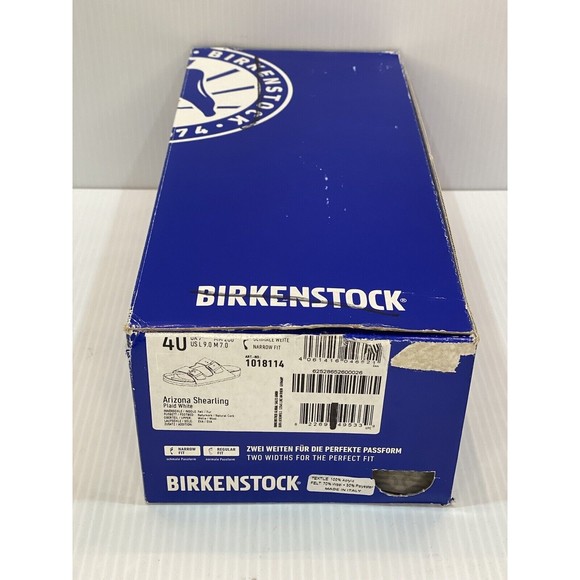 Birkenstock Arizona Shearling Lined Wool White Plaid Women's Size 40 US 9 - Picture 9 of 9